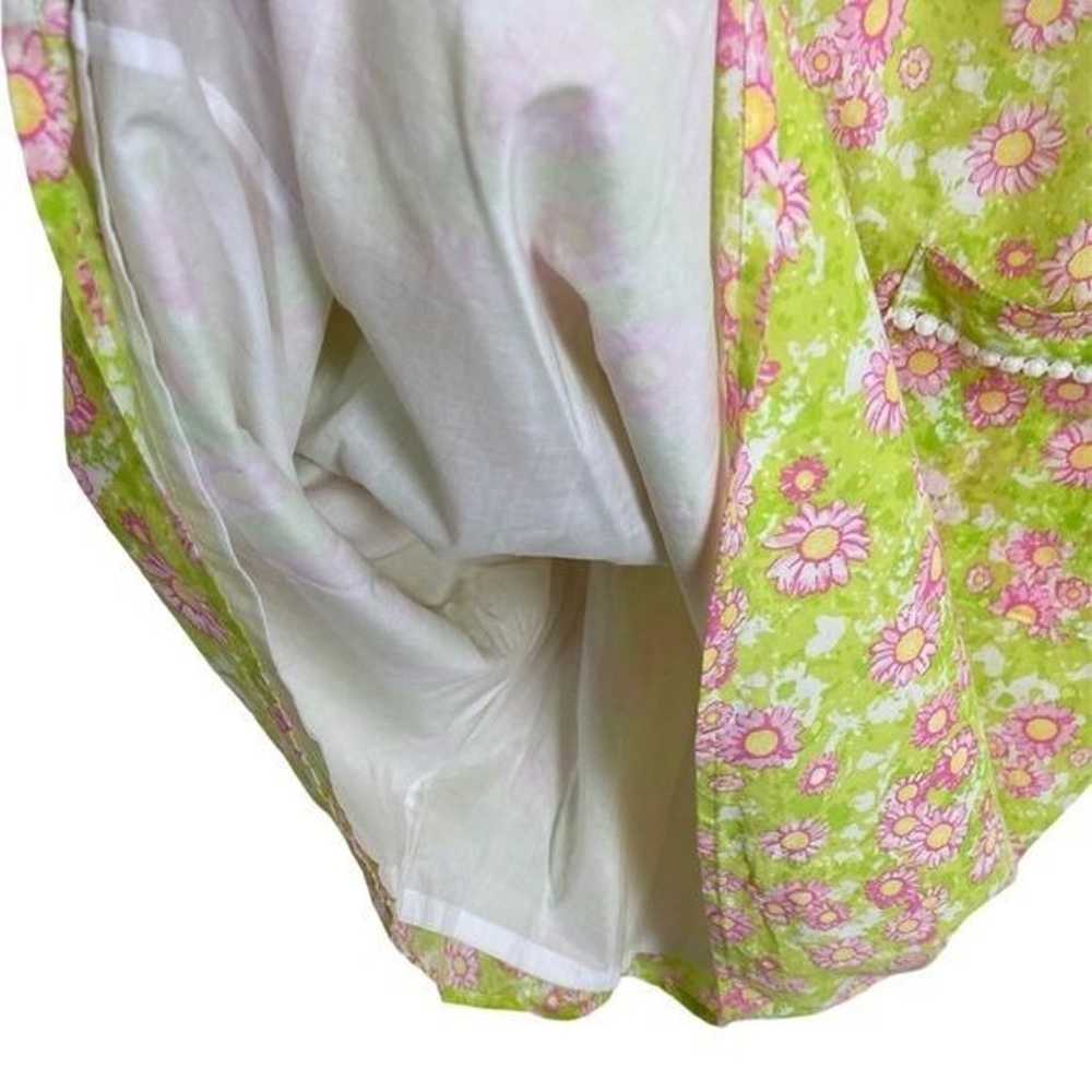 Lilly Pulitzer Floral Dress Floral Pink Green Yok… - image 6