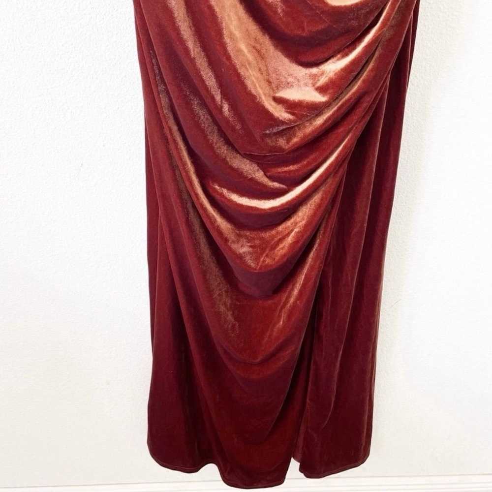 Revelry Sky Velvet Bridesmaid Maxi Dress in Terra… - image 4