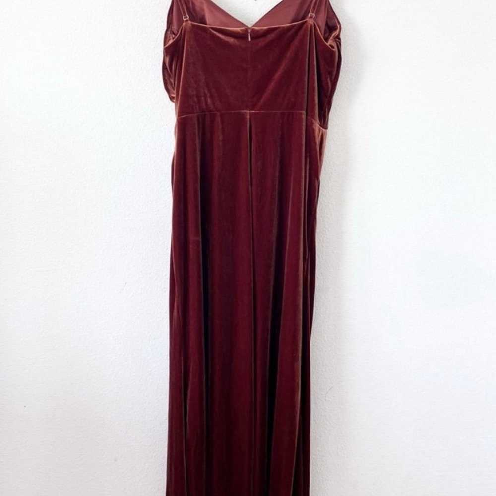 Revelry Sky Velvet Bridesmaid Maxi Dress in Terra… - image 5