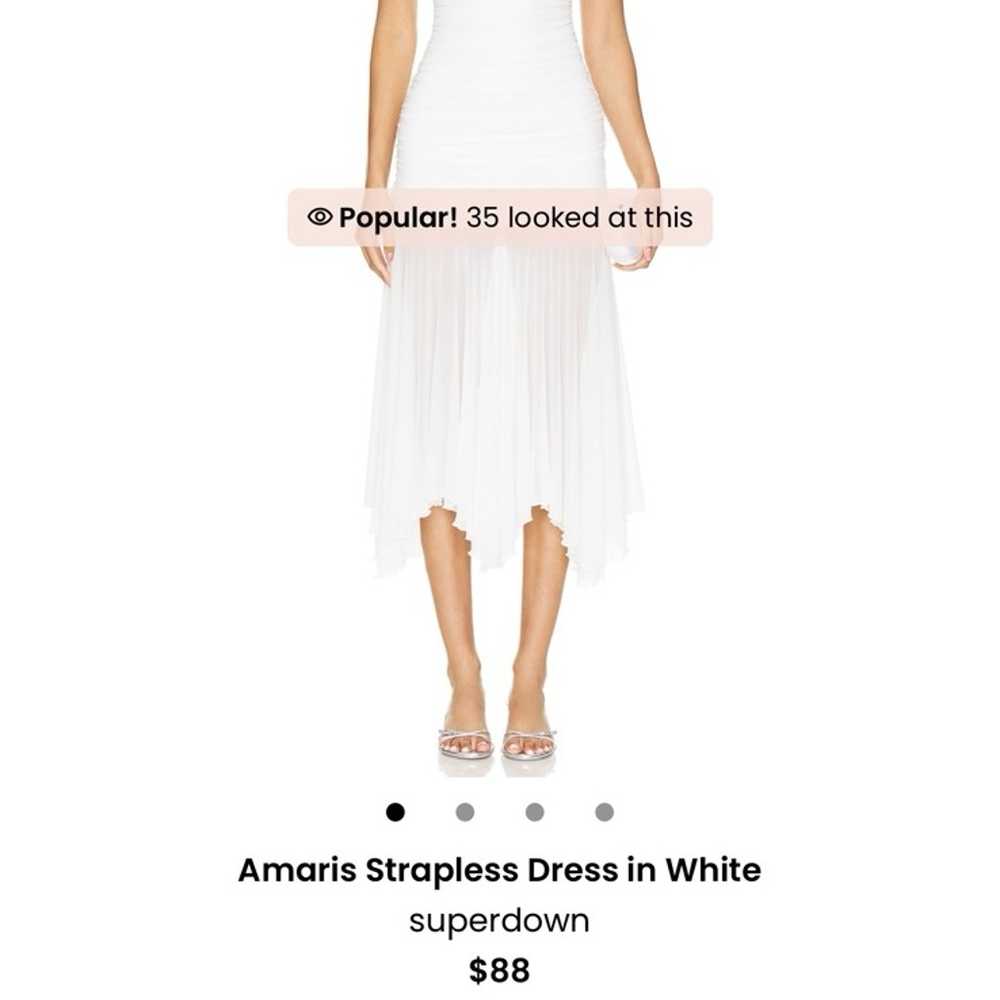 Amaris Strapless Dress in White - image 2