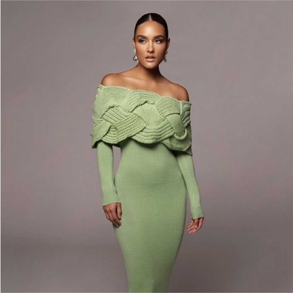 Off the Shoulder Knit Dress - image 1