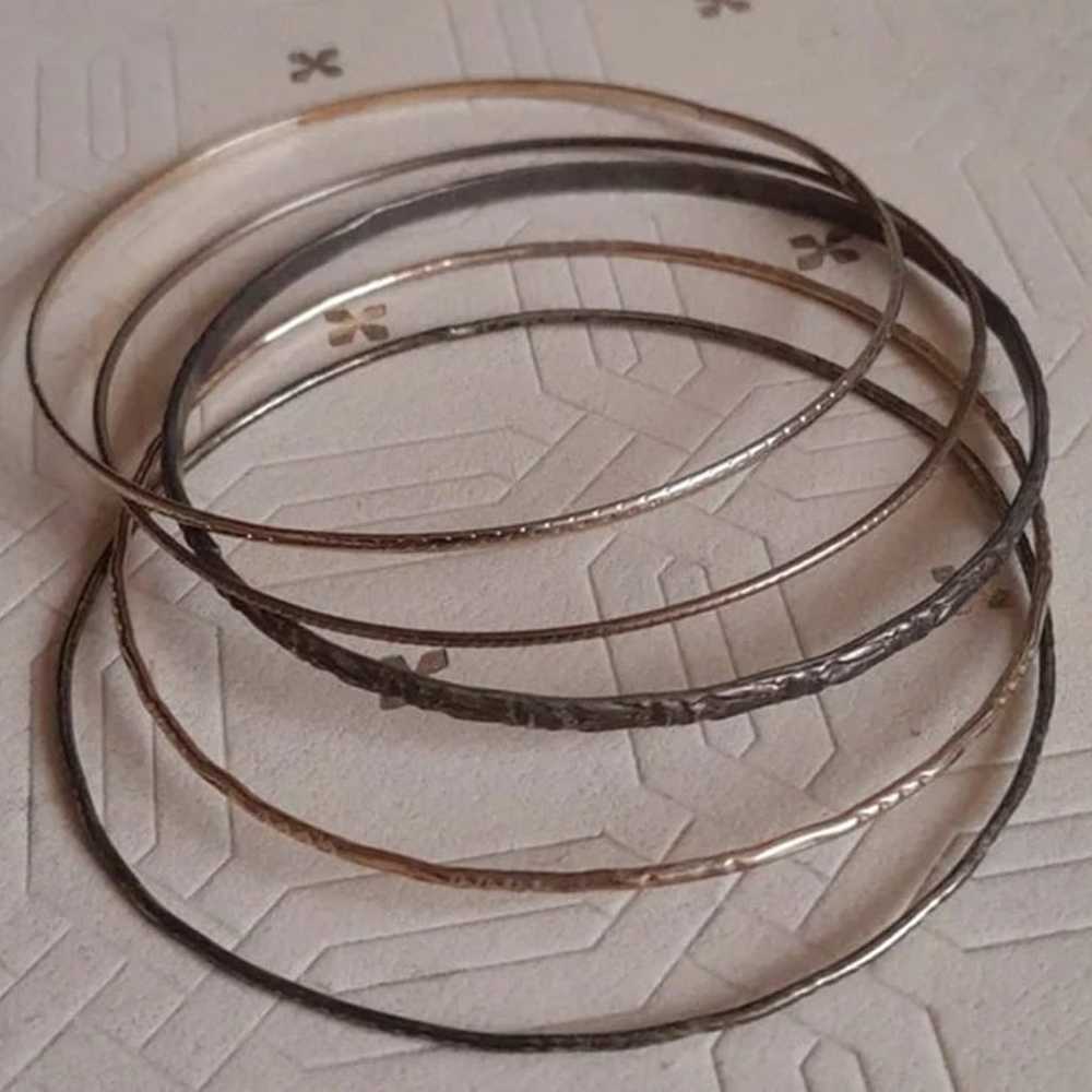 Vintage Bangle bracelets retro antique boho bohem… - image 1