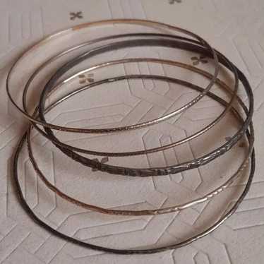 Vintage Bangle bracelets retro antique boho bohem… - image 1