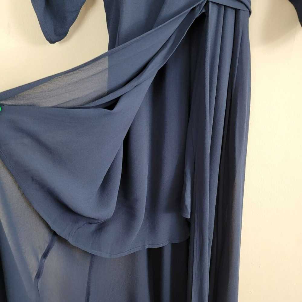 Reformation Winslow Navy Blue Wrap Maxi Dress Siz… - image 5