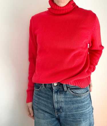 Jeanne Pierre Vintage Turtleneck Red Sweater (M) |