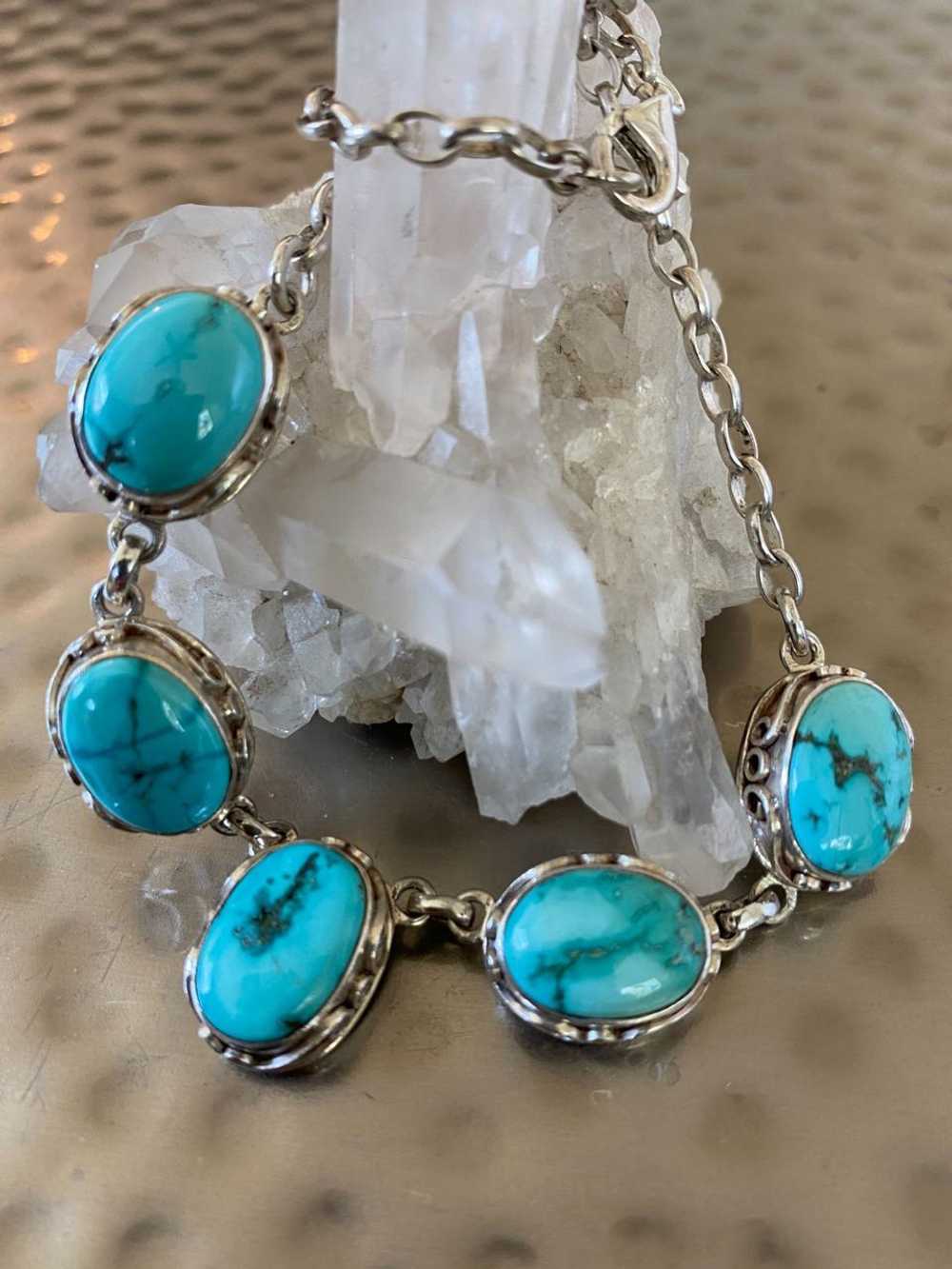 Vintage Silver & Turquoise Necklace | Used,… - image 2