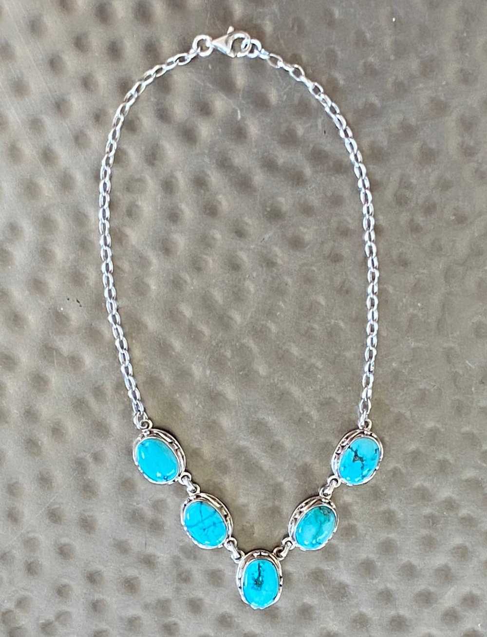 Vintage Silver & Turquoise Necklace | Used,… - image 3