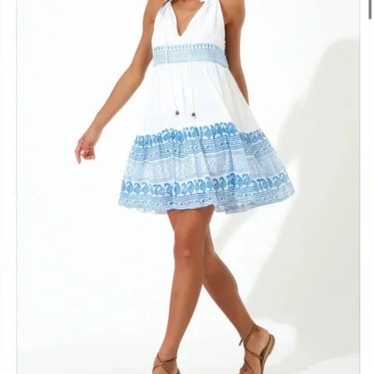 Oliphant Sleeveless Tiered Short Dress Santorini … - image 1