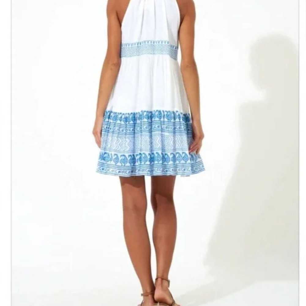 Oliphant Sleeveless Tiered Short Dress Santorini … - image 3