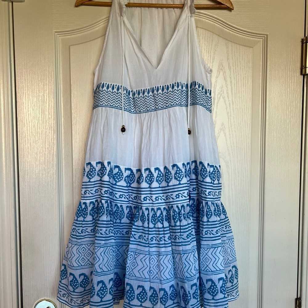 Oliphant Sleeveless Tiered Short Dress Santorini … - image 5