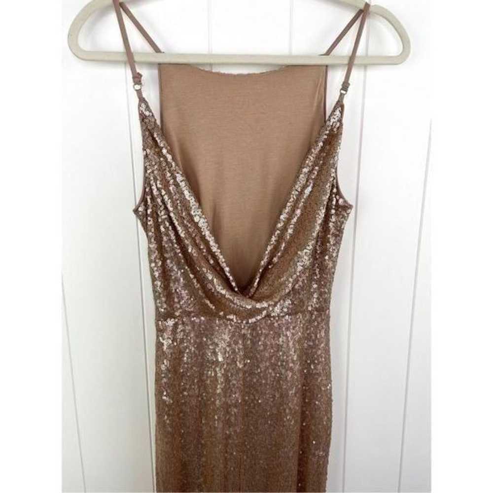 Lulus Chic Celebration Champagne Sequin Maxi Dres… - image 7