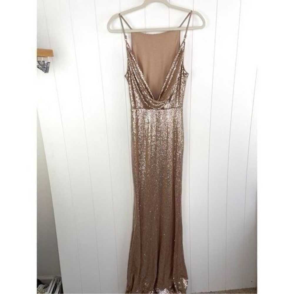 Lulus Chic Celebration Champagne Sequin Maxi Dres… - image 8