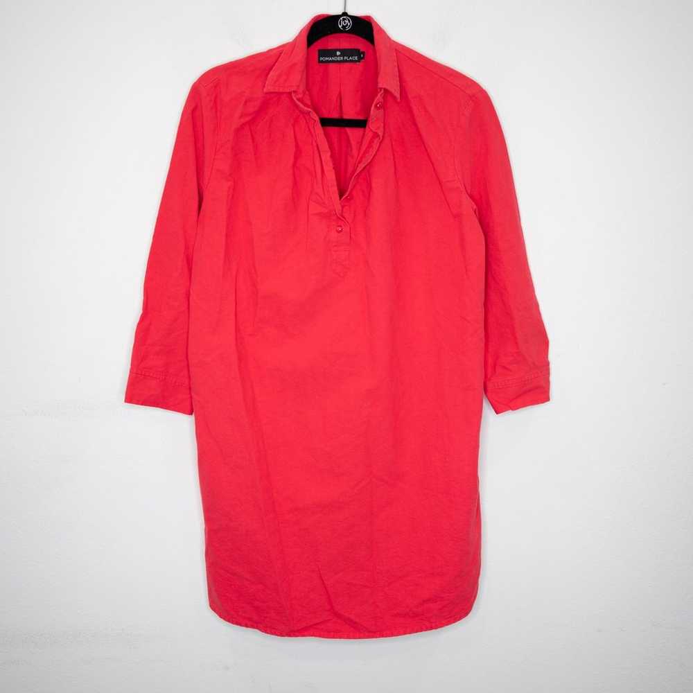 Pomander Place Polly Tunic Mini Shirt Dress Poppy… - image 2