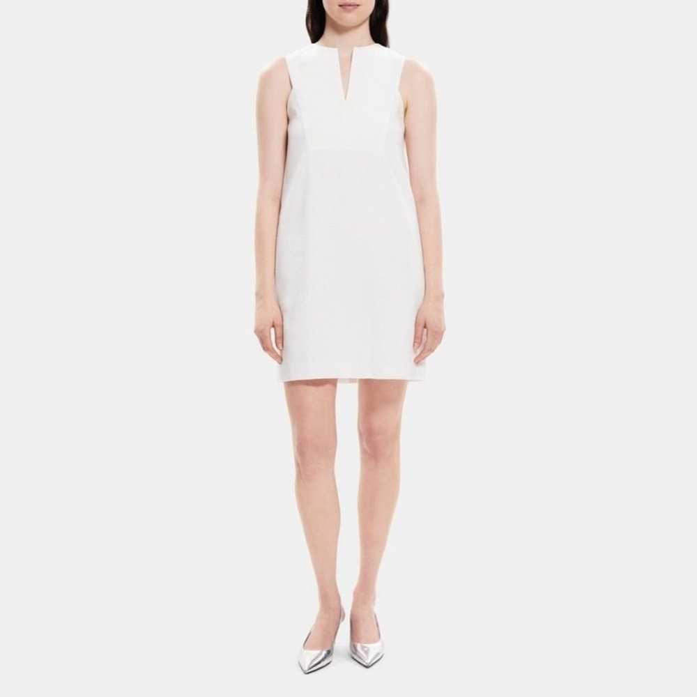 Theory Linen Blend Shift Women's Mini Dress Minim… - image 2