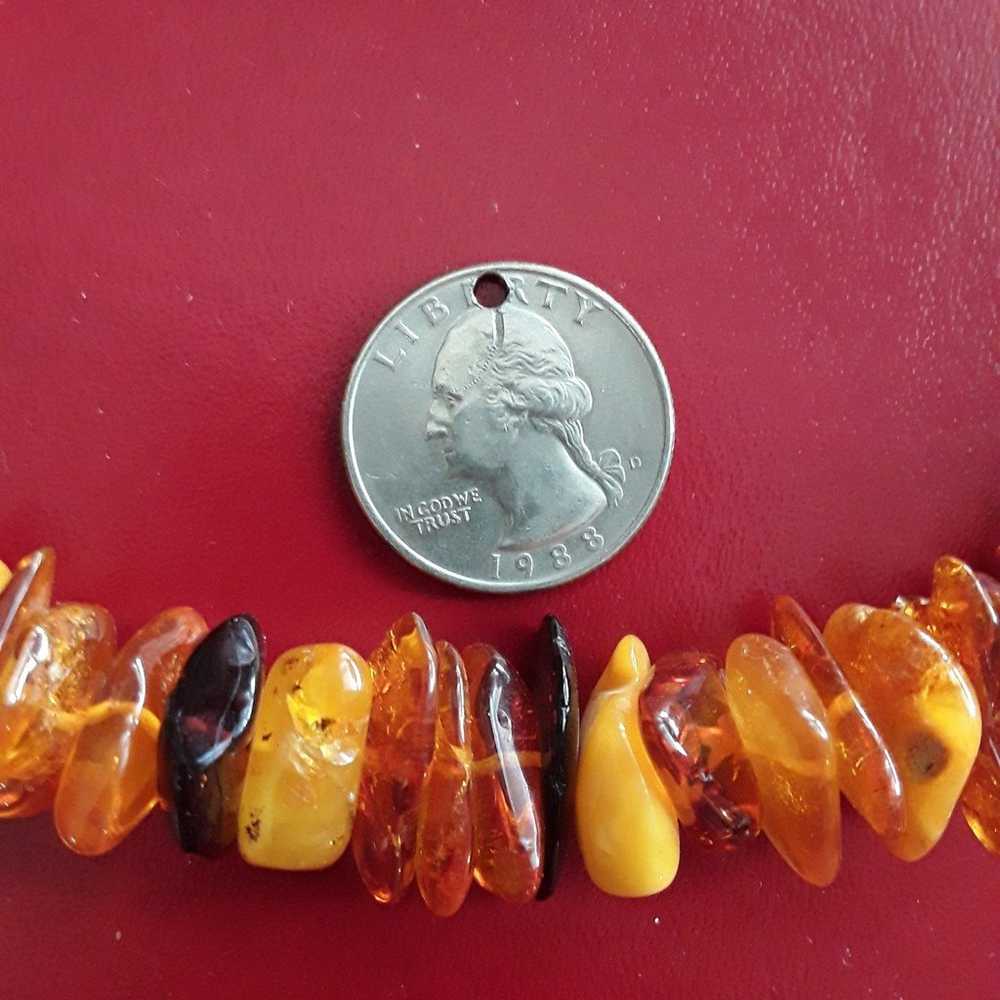 Vintage Baltic Amber and Sterling Silver Necklace - image 2