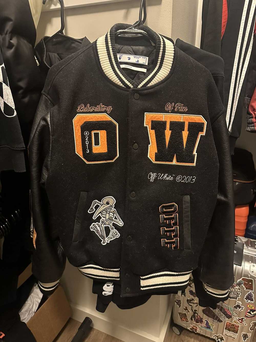 Off-White Off White Embroidery Patched Varsity Ja… - image 1