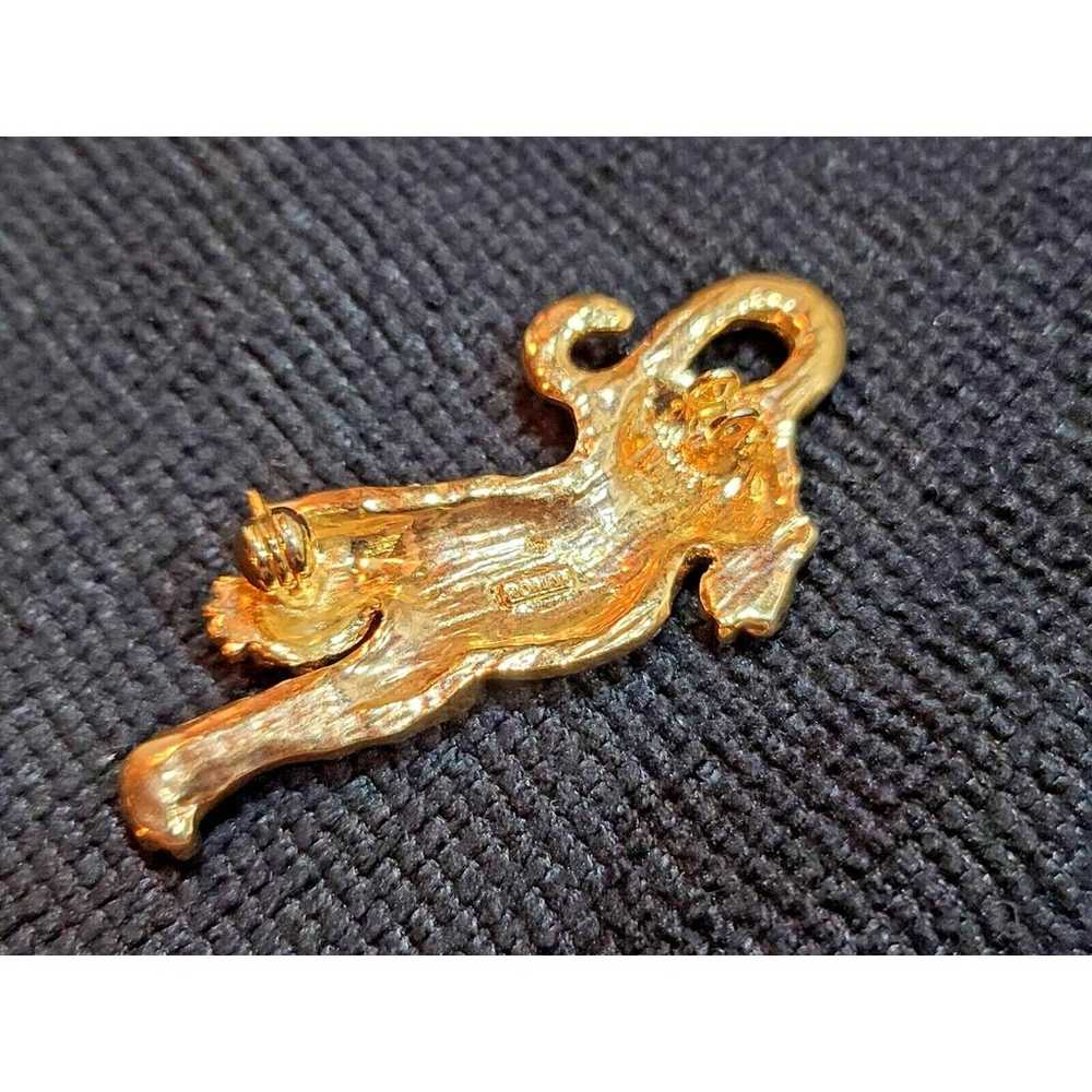 Vintage Brooch Pin Signed Roman Cat Jaguar Panthe… - image 2