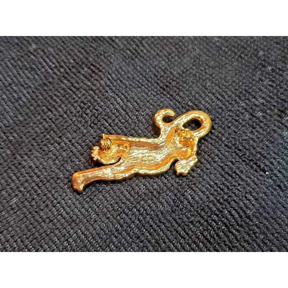 Vintage Brooch Pin Signed Roman Cat Jaguar Panthe… - image 4