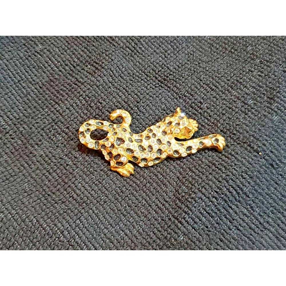 Vintage Brooch Pin Signed Roman Cat Jaguar Panthe… - image 6