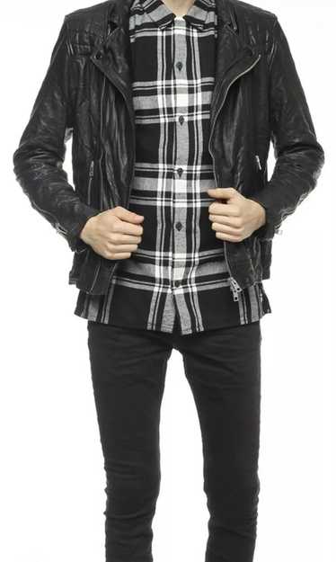 Allsaints Kushiro Black Moto Leather Jacket