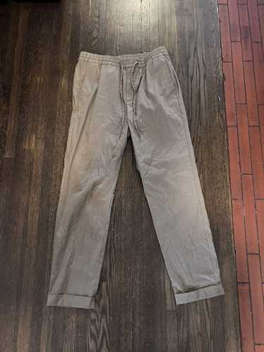 H&M H&M Khaki linen pants with elastic waistband a