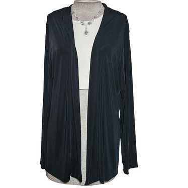 Chicos Chicos Black Open Front Cardigan Size XL