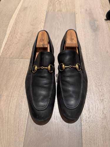 Gucci Gucci Jordaan Black Leather Horsebit Loafers