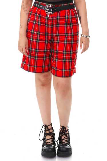 Vintage 90's Red Plaid Shorts - M/L