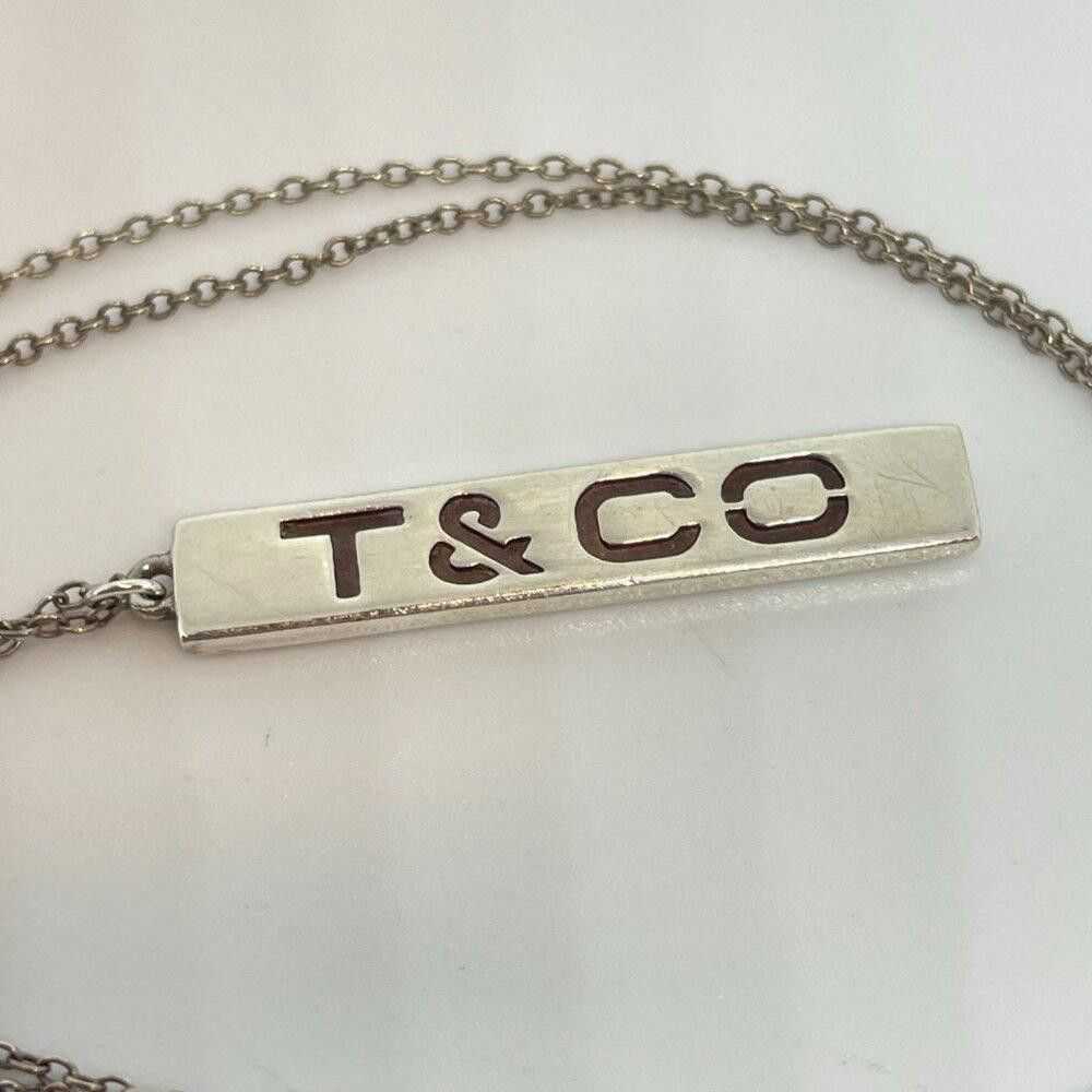 Tiffany & Co. Tiffany & Co. T&CO Bar Necklace 16"… - image 6