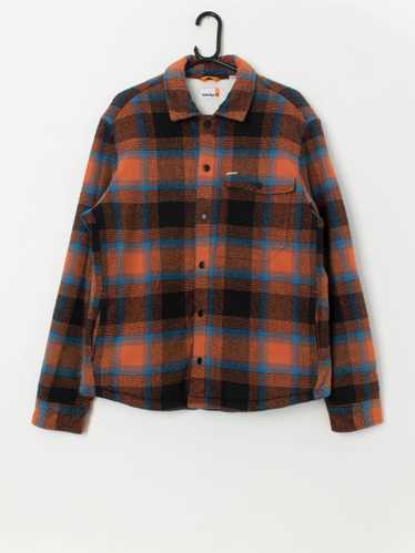 Timberland cotton flannel jacket with sherpa linin