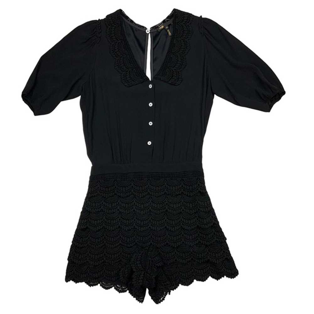 Maje Playsuit Romper 38 US/M Noir Black Lace Tier… - image 12