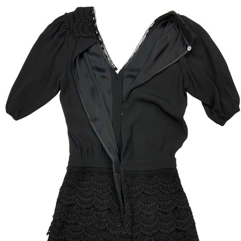 Maje Playsuit Romper 38 US/M Noir Black Lace Tier… - image 3