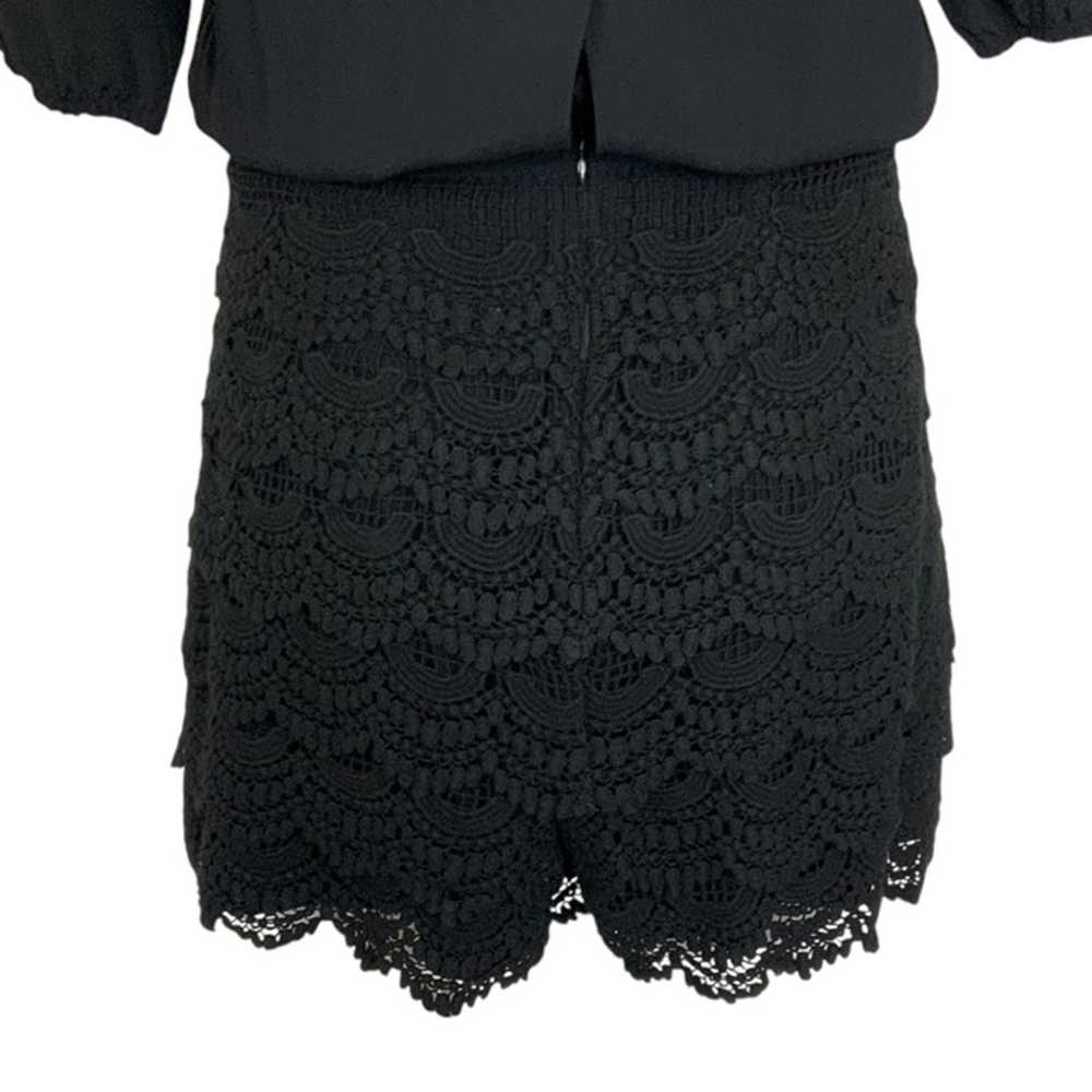 Maje Playsuit Romper 38 US/M Noir Black Lace Tier… - image 9