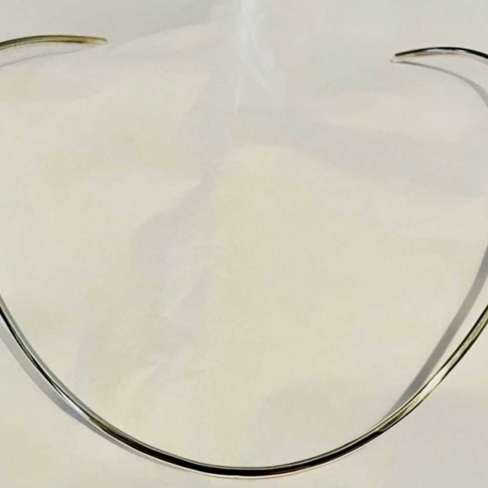 Vintage Choker 925 Sterling Silver Modern necklac… - image 2