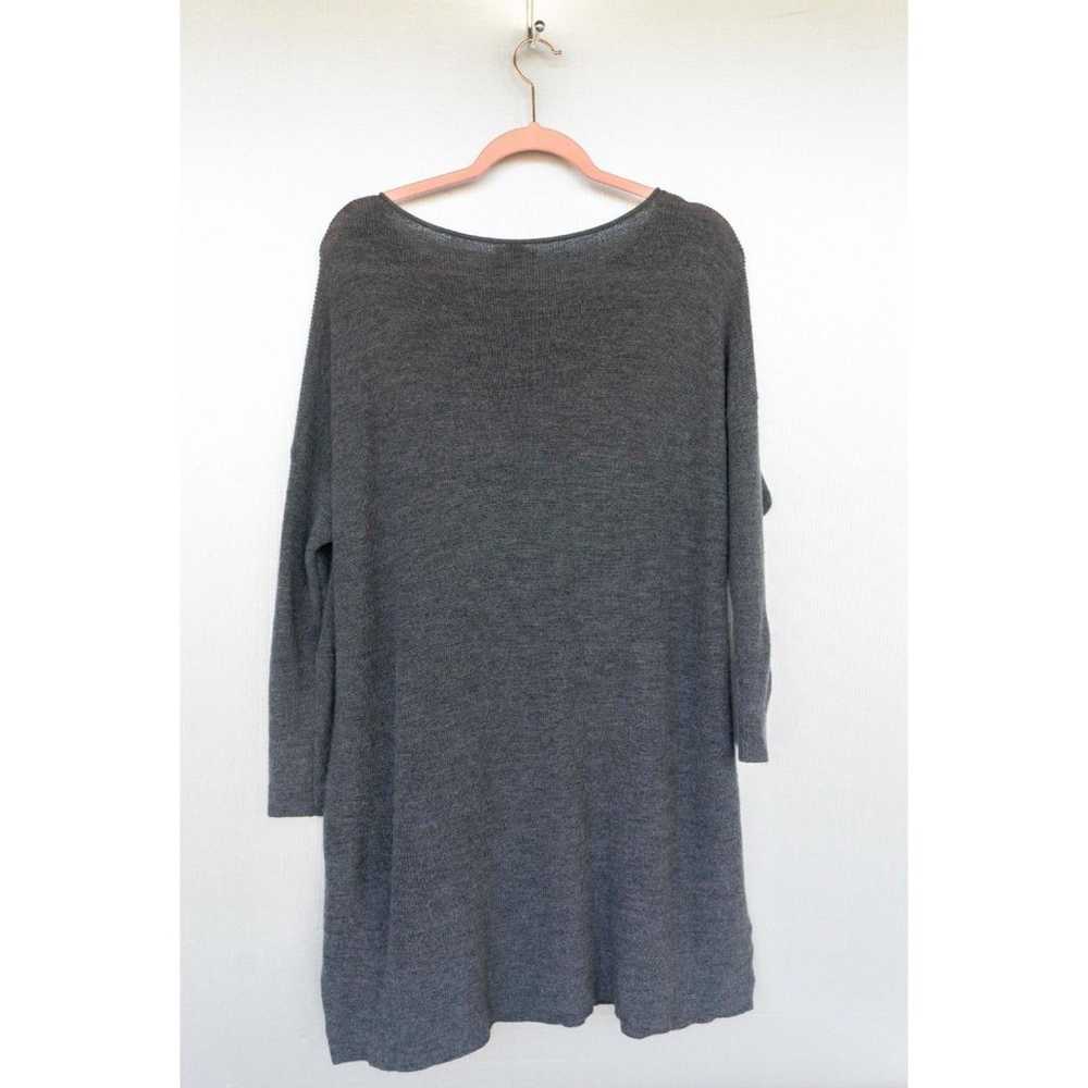 Eileen Fisher NWOT Gray Extra Fine Merino Wool Lo… - image 3