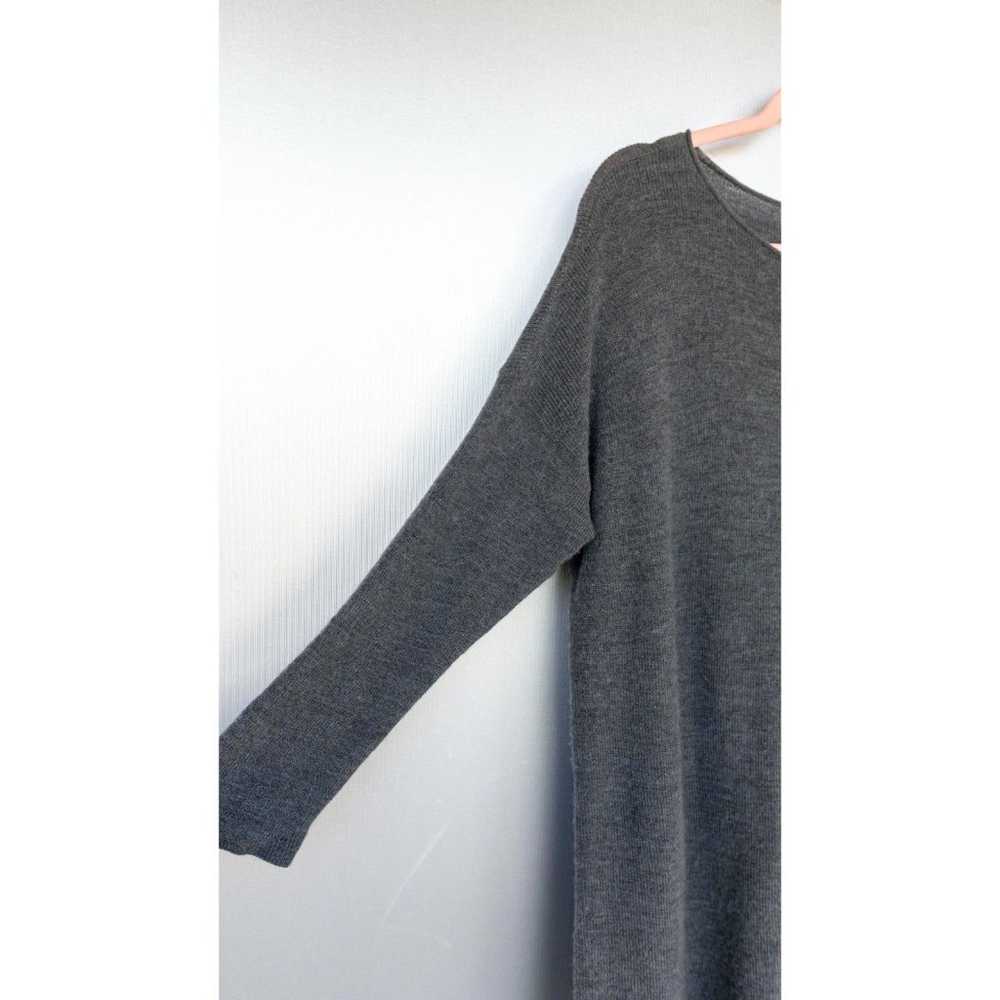 Eileen Fisher NWOT Gray Extra Fine Merino Wool Lo… - image 9