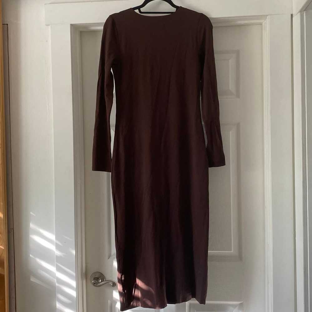 Aritzia Babaton Dark Brown Contour Bodycon Dress - image 3