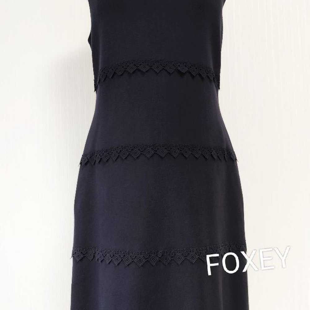 ☆FOXEY Knit One-Piece Navy Rare Size 42☆ - image 1