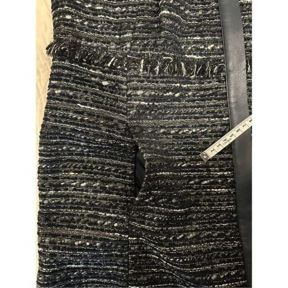 Lafayette 148 Grey Metallic Tweed Shift Dress - image 6