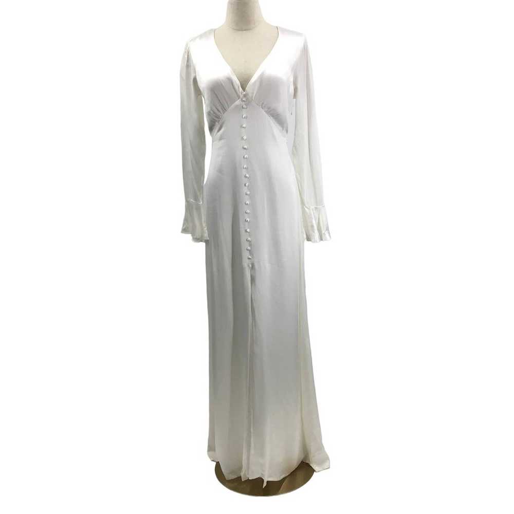 LULU'S XL Elegant Celebration White Satin Long Sl… - image 2