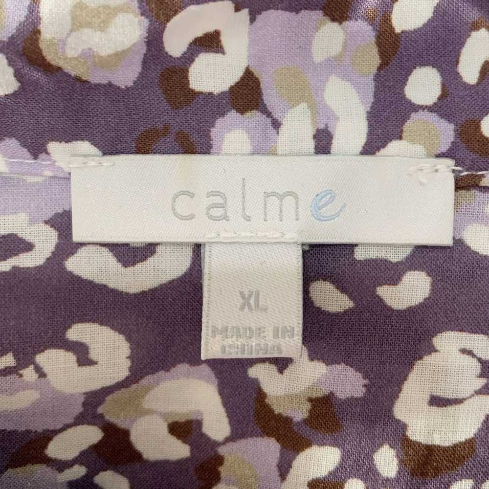 Johnny Was XL Calme Printed Big Shirt Dress Cadet… - image 3