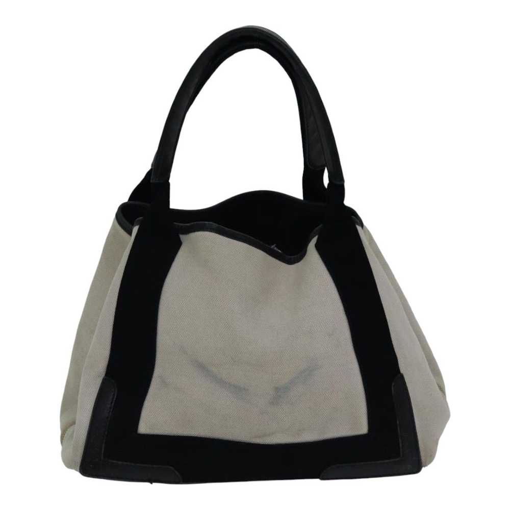 Balenciaga BALENCIAGA Hand Bag Canvas Beige Black… - image 3