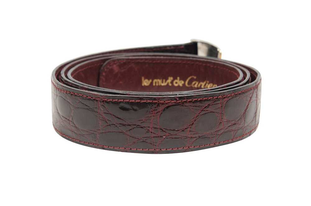 Cartier Must de Cartier Burgundy Red Crocodile Le… - image 4