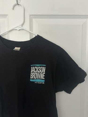 Jackson Browne 1980年ツアー Tシャツ ビンテージ80's○JACKSON BROWNE WORLD IN MOTIONツアーTシャツ