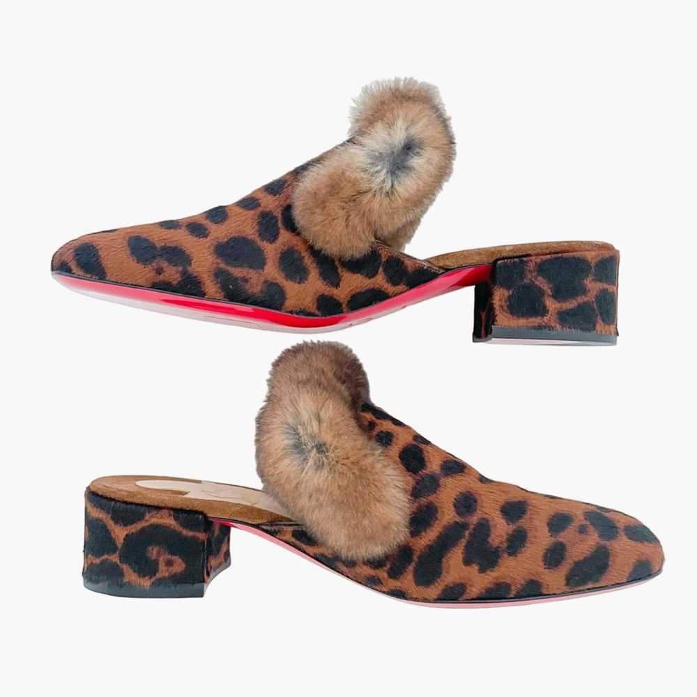 Christian Louboutin Pony-style calfskin mules & c… - image 9