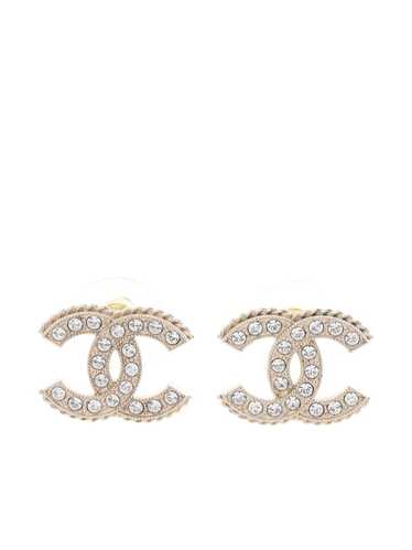 CHANEL Pre-Owned 1986-1988 CC stud earrings - Gold