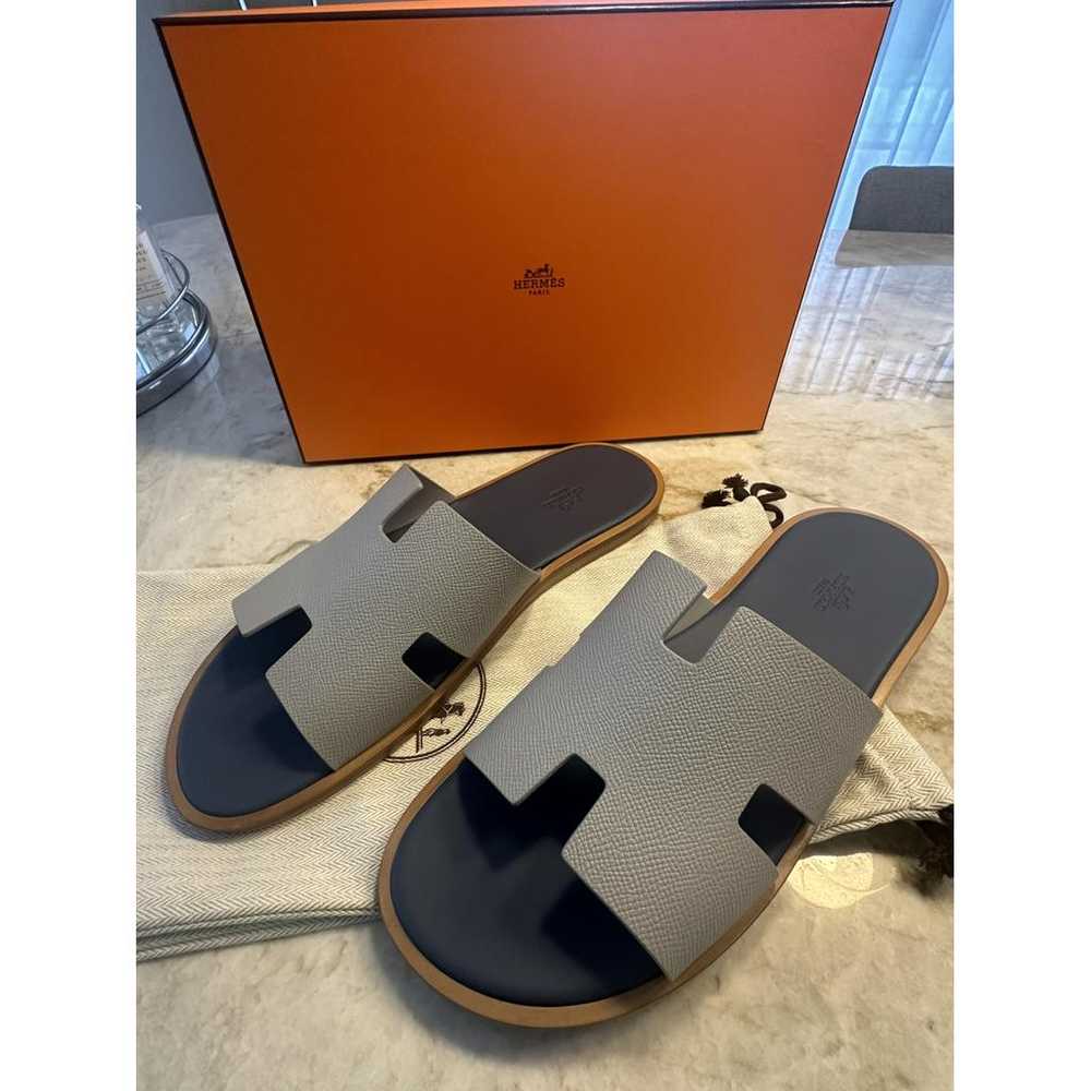 Hermès Izmir leather sandals - image 5