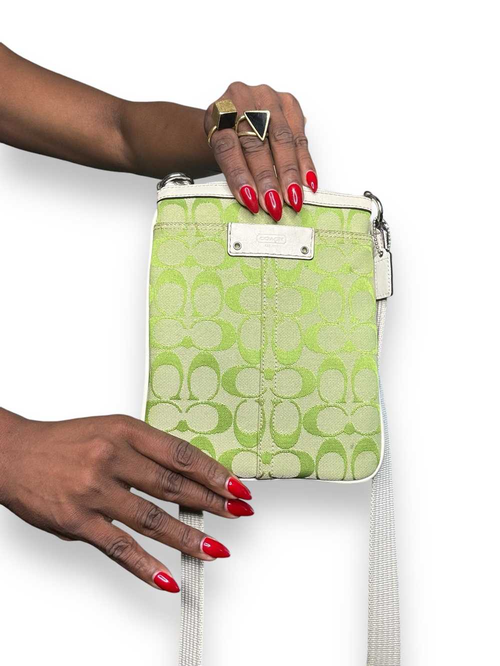 Y2K Lime Green Coach Crossbody - image 3