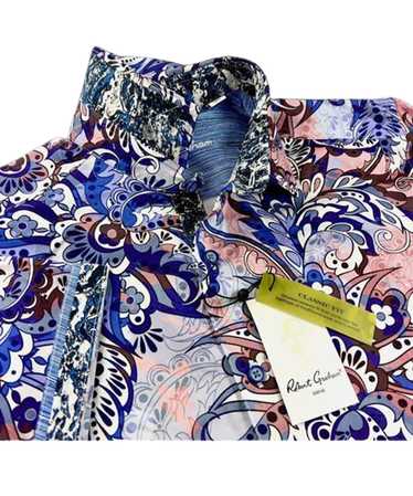 Robert Graham Pink Blue Paisley  Size L