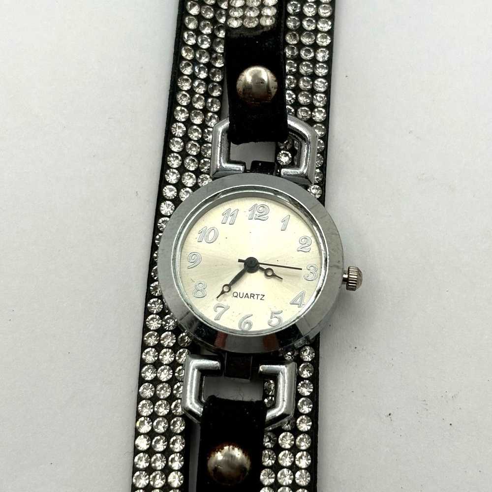 Other Silver & Black Rhinestone Watch - image 2